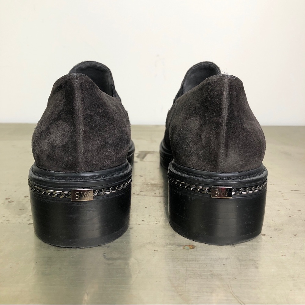 Stuart Weitzman Suede Loafer Harness Chain Detail… - image 4